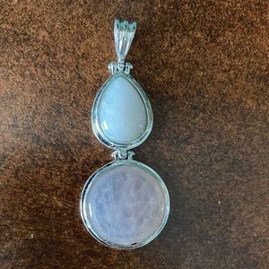 Rose Quartz Silver Pendant